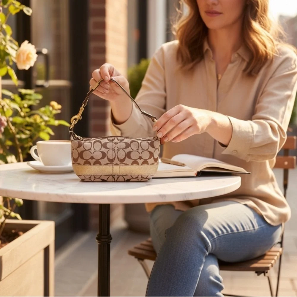 Coach Brown and Tan Women's Vintage Bag